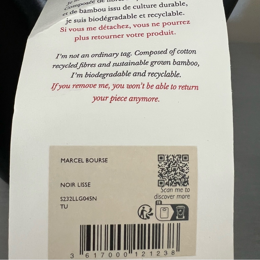 SEZANE MARCEL BUCKET BAG IN SMOOTH BLACK - Picture 10 of 12